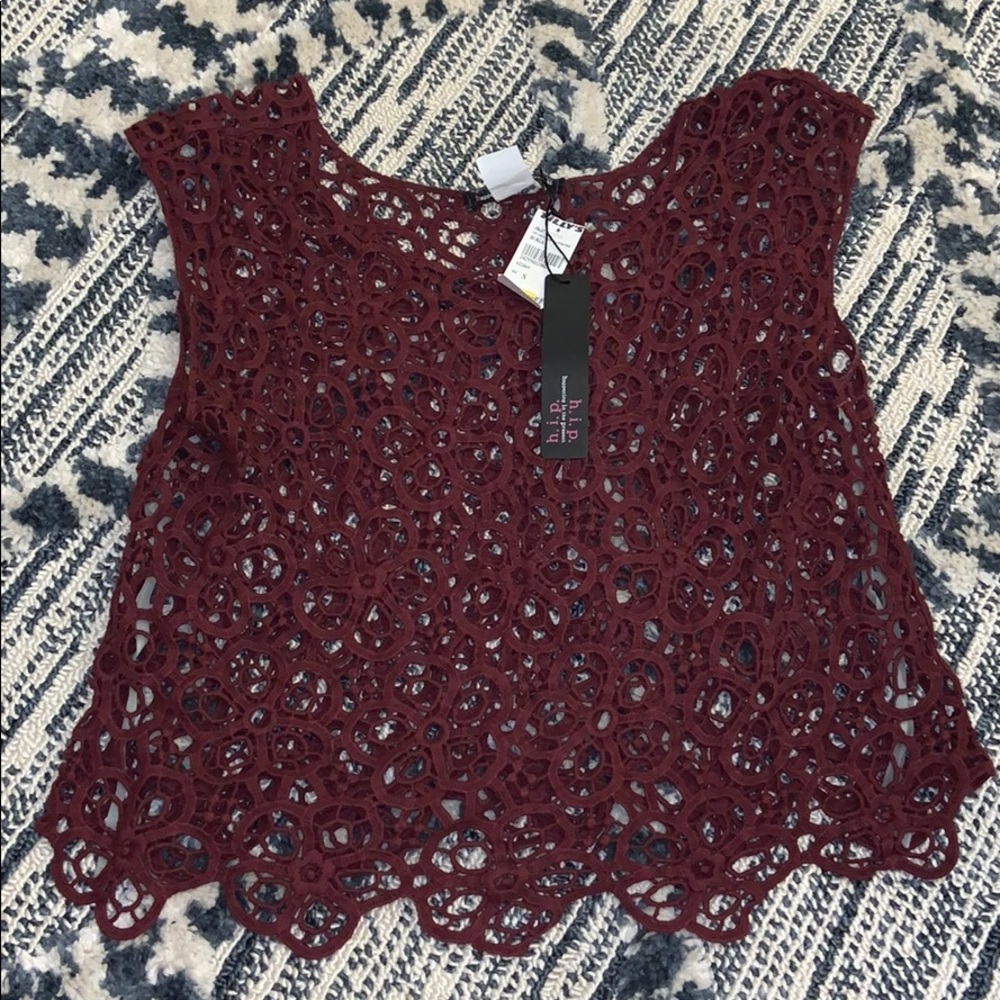 Women’s Maroon Mesh Tank Top